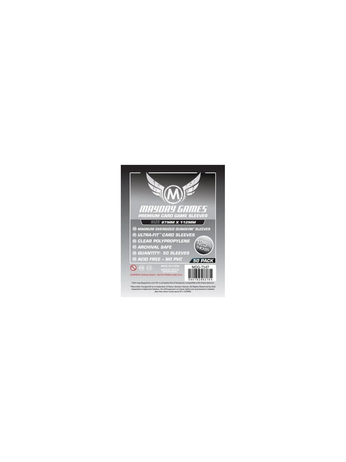 [7147] Mayday Games Premium Magnum Oversized Dungeon Sleeves (Pack of 50) (87x112mm) de Mayday en Fundas | La Cueva Roja