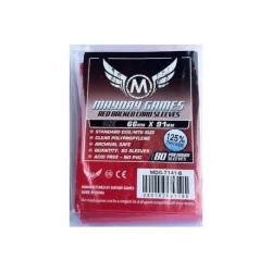 [7141B] Mayday Games Card Game Sleeves Red Backed (Pack of 80) (66x91mm) de Mayday en Fundas | La Cueva Roja