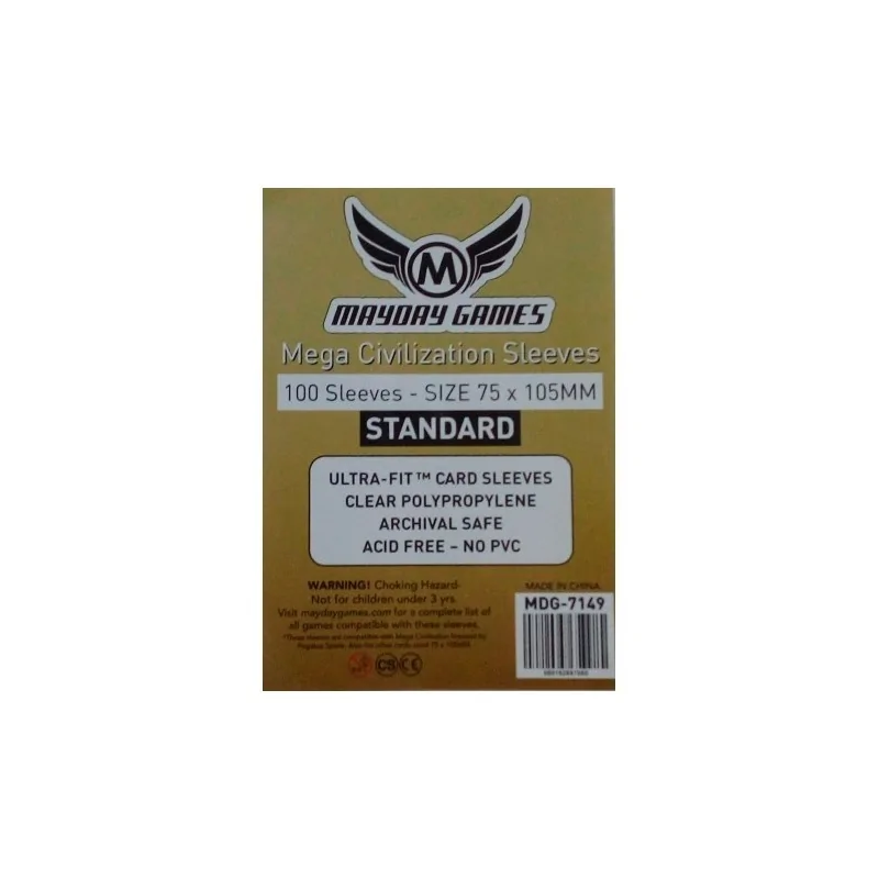 [7149] Mayday Games Standard Mega Civilization Sleeves (Pack of 100) (75x105mm) de Mayday en Fundas | La Cueva Roja
