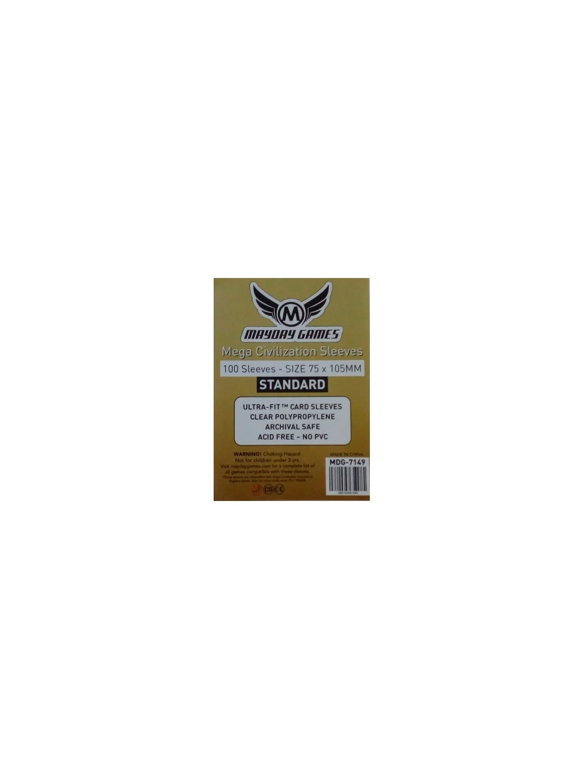 [7149] Mayday Games Standard Mega Civilization Sleeves (Pack of 100) (75x105mm) de Mayday en Fundas | La Cueva Roja