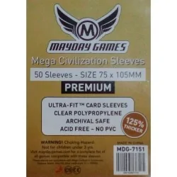 [7151] Mayday Games Premium Mega Civilization Sleeves (Pack of 50) (75x105mm) de Mayday en Fundas | La Cueva Roja