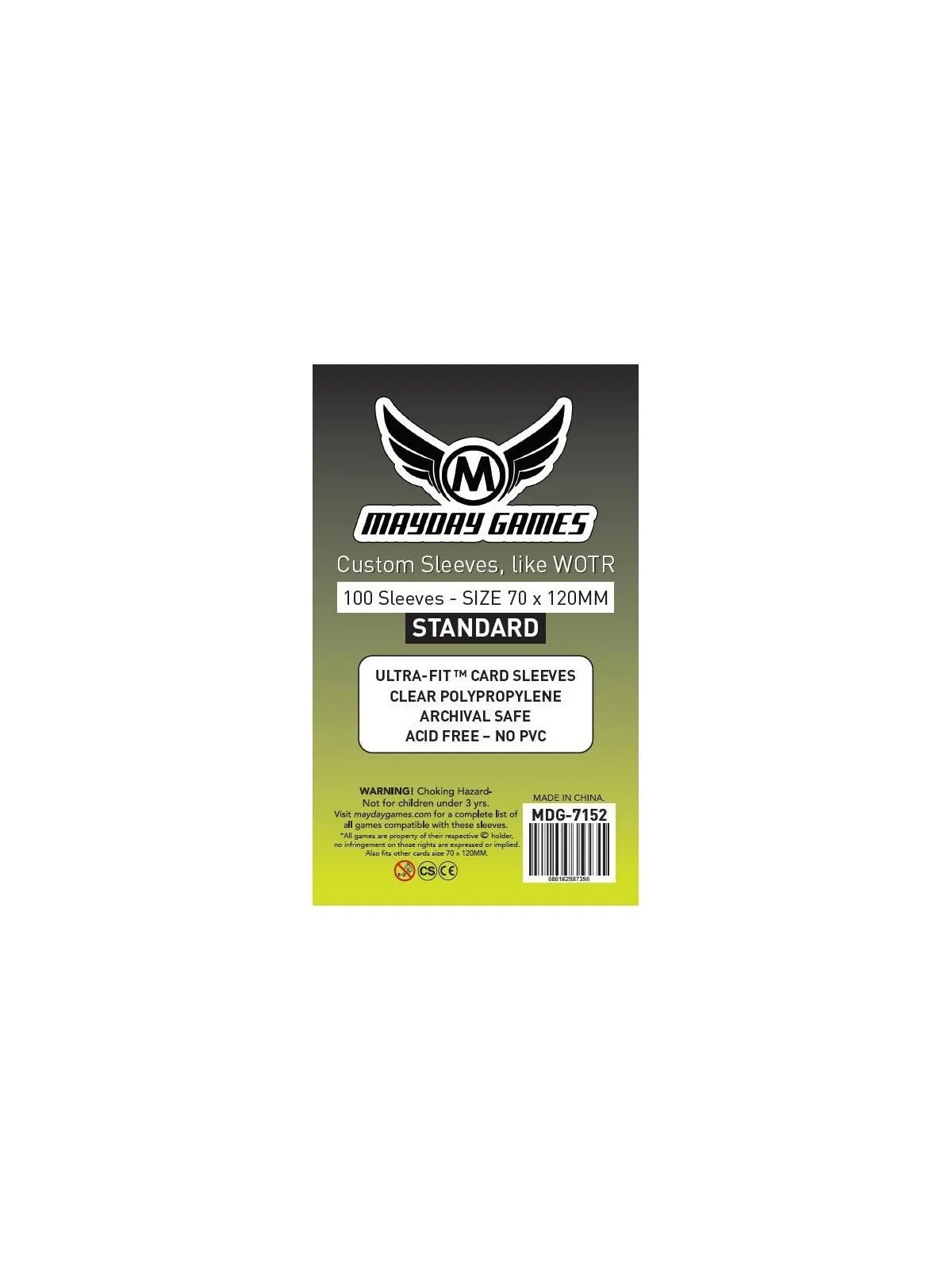 [7152] Mayday Games Tarot Card Sleeves (Pack of 100) (70x120mm) de Mayday en Fundas | La Cueva Roja