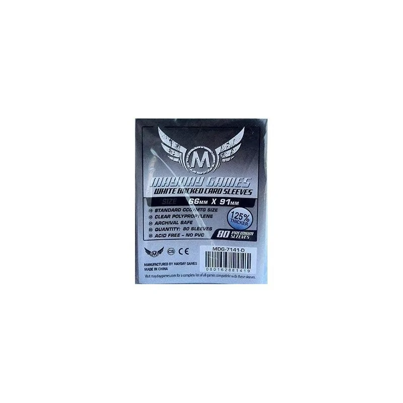 [7141D] Mayday Games Card Game Sleeves Grey Backed (Pack of 80) (66x91mm) de Mayday en Fundas | La Cueva Roja