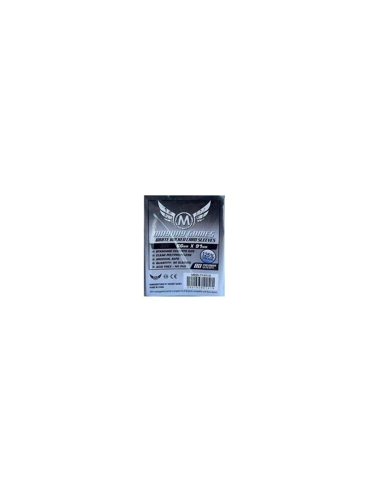 [7141D] Mayday Games Card Game Sleeves Grey Backed (Pack of 80) (66x91mm) de Mayday en Fundas | La Cueva Roja