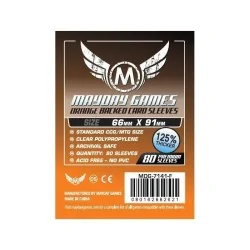 [7141F] Mayday Games Card Game Sleeves Orange Backed (Pack of 80) (66x91mm) de Mayday en Fundas | La Cueva Roja