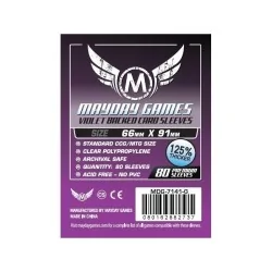[7141G] Mayday Games Card Game Sleeves Violet Backed (Pack of 80) (66x91mm) de Mayday en Fundas | La Cueva Roja