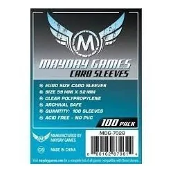 [7028] Mayday Games Euro Card Sleeves (Pack of 100) (59x92mm) de Mayday en Fundas | La Cueva Roja