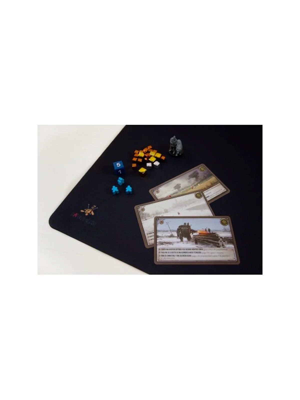 Tapete de Neopreno 140x80cm - Negro Liso de Maldito Games en Tapetes | La Cueva Roja