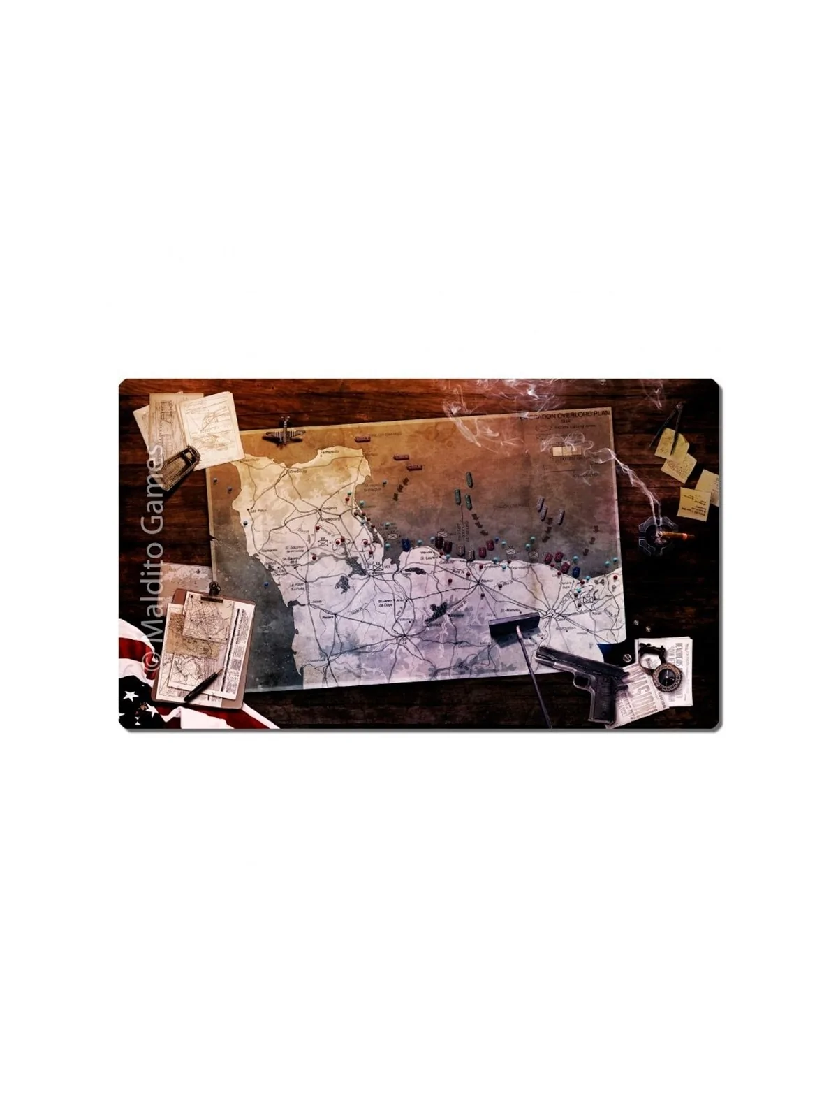 Tapete de Neopreno 140x80cm - WWII Americano de Maldito Games en Tapetes | La Cueva Roja