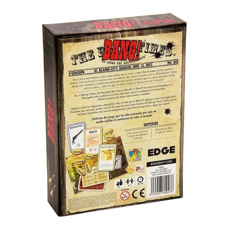 Bang! de Edge en Juegos de Cartas | La Cueva Roja