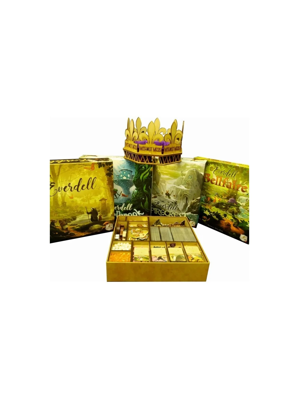 Inserto Compatible con Everdell (Base+Exp.+Ed. Coleccionista) (Desarmado) de WithOut Mess en Insertos | La Cueva Roja