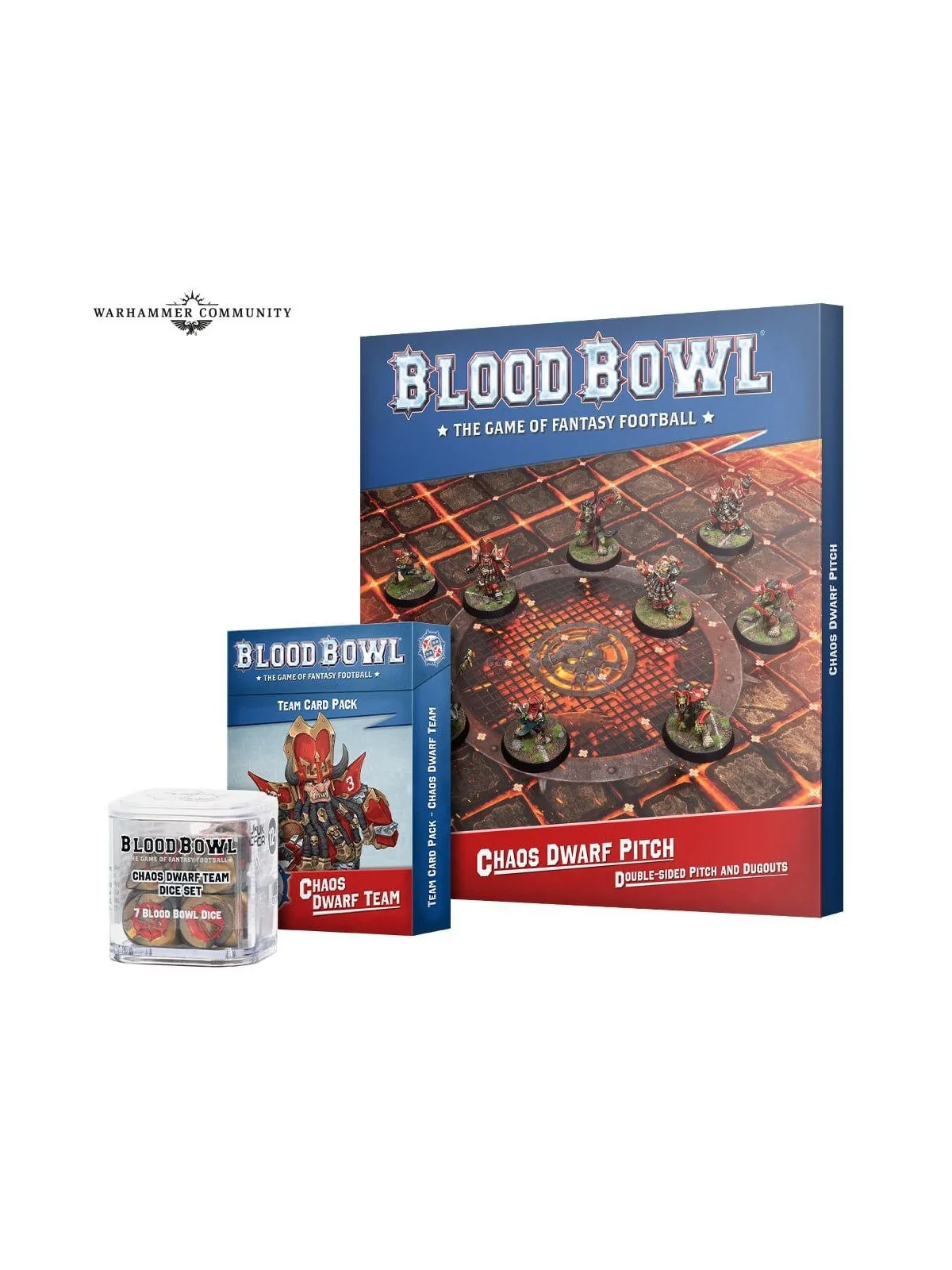 Blood Bowl: Chaos Dwarf Team Pitch & Dugouts (202-46) de Games Workshop en BLOOD BOWL | La Cueva Roja