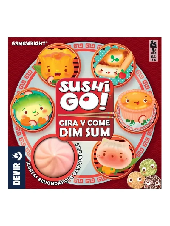Sushi Go! Gira y Come Dim Sum de Devir en Juegos de Tablero | La Cueva Roja