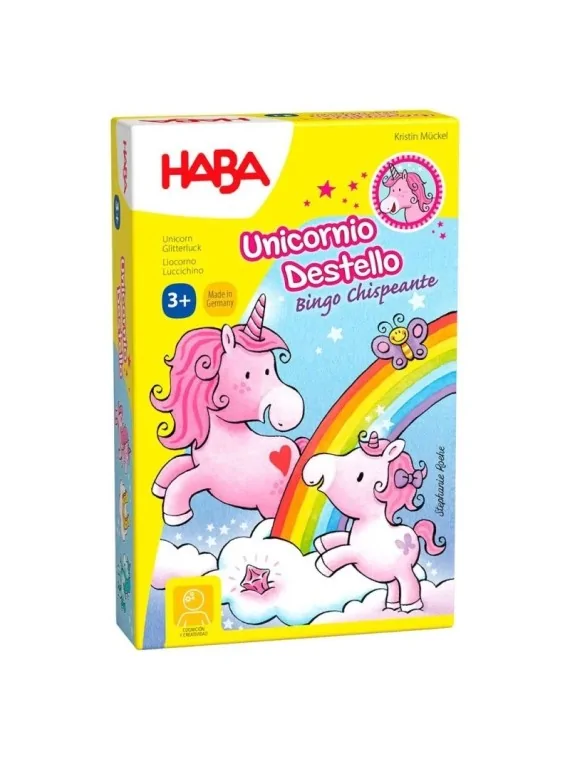 Unicornio Destello: Bingo Chispeante de Haba en Juegos de Tablero | La Cueva Roja