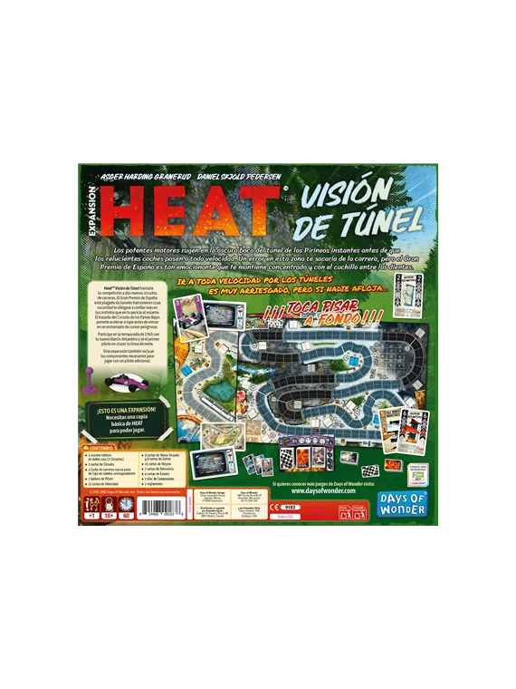 Heat: Visión de Túnel de Days of Wonder en Juegos de Tablero | La Cueva Roja