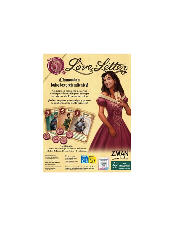 Love Letter de Juegos en Juegos de Cartas | La Cueva Roja