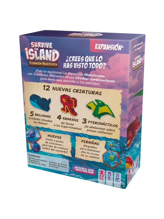 Survive The Island: Expansion Monstruosa de Zygomatic en Juegos de Tablero | La Cueva Roja