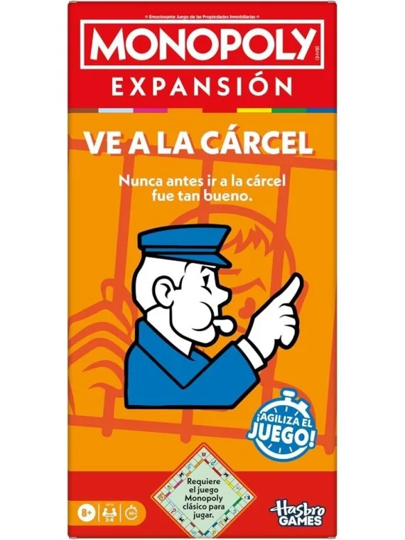 Expansión Monopoly Ve a la Carcel de Hasbro en Juegos de Tablero | La Cueva Roja