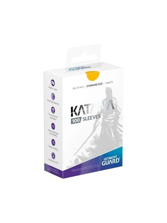 Ultimate Guard Katana Sleeves Tamaño Estándar Amarillo (100) de Ultimate Guard en Fundas | La Cueva Roja