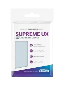 Ultimate Guard Supreme UX 3rd Skin Sleeves Tamaño Estándar Transparente (50) de Ultimate Guard en Fundas | La Cueva Roja