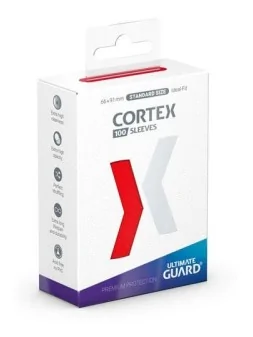 Ultimate Guard Cortex Sleeves Tamaño Estándar Rojo (100) de Ultimate Guard en Fundas | La Cueva Roja