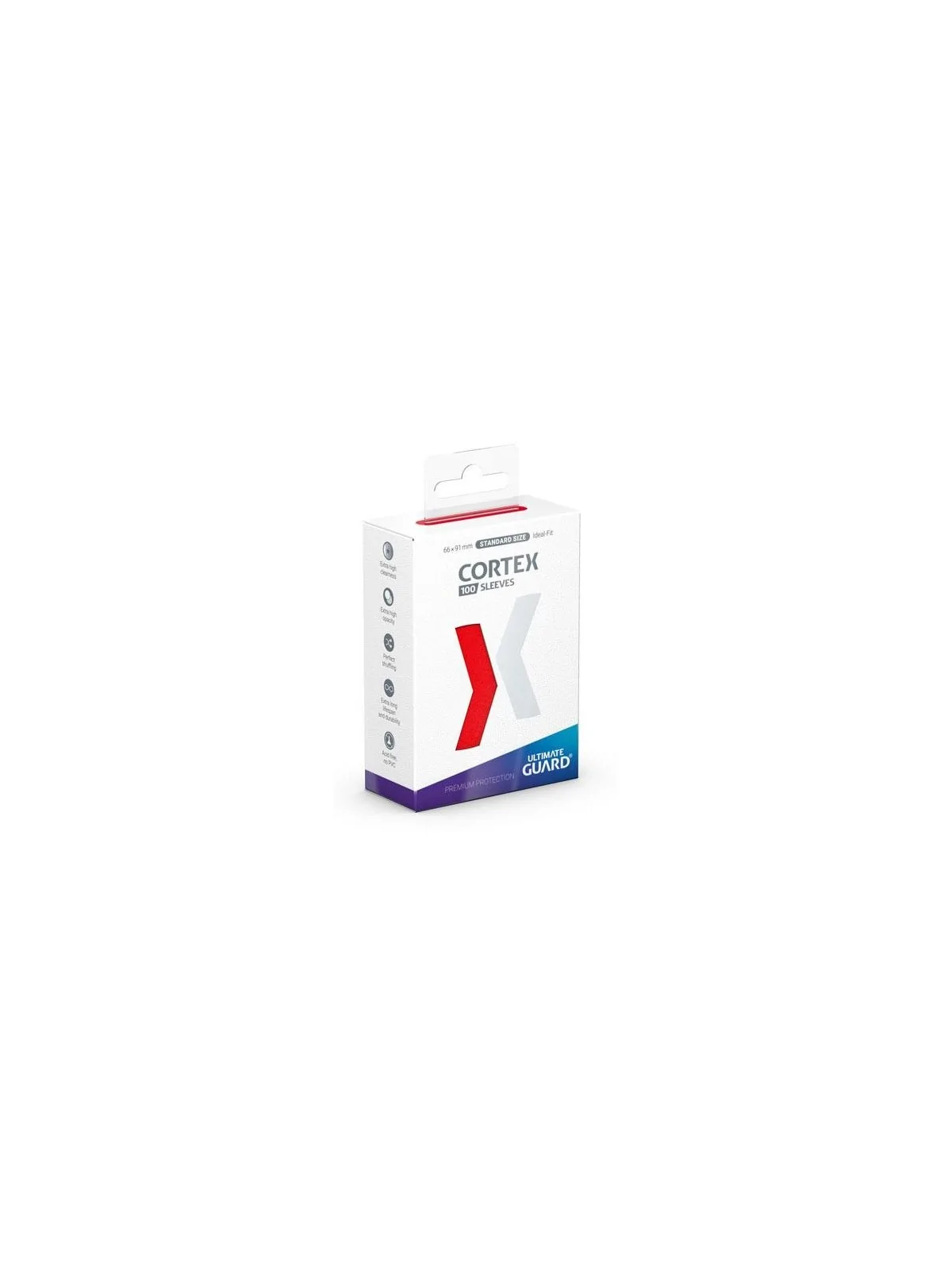 Ultimate Guard Cortex Sleeves Tamaño Estándar Rojo (100) de Ultimate Guard en Fundas | La Cueva Roja
