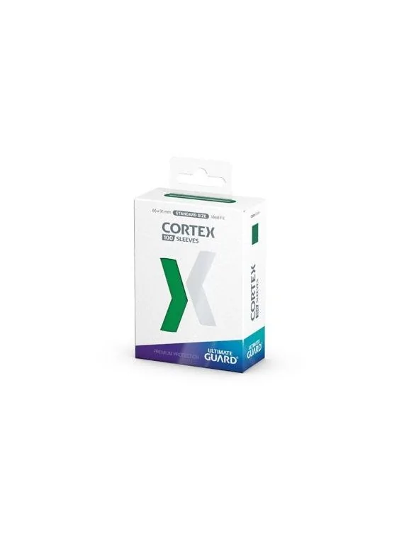Ultimate Guard Cortex Sleeves Tamaño Estándar Verde (100) de Ultimate Guard en Fundas | La Cueva Roja