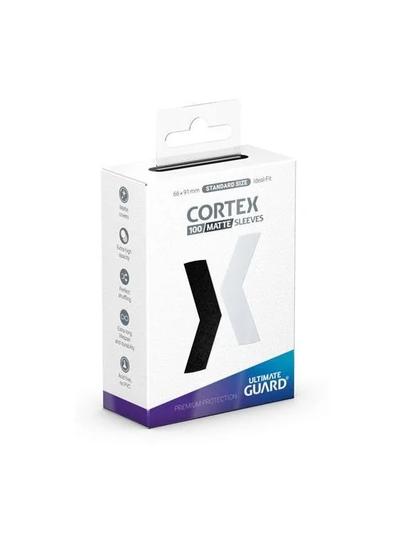 Ultimate Guard Cortex Sleeves Tamaño Estándar Negro Mate (100) de Ultimate Guard en Fundas | La Cueva Roja