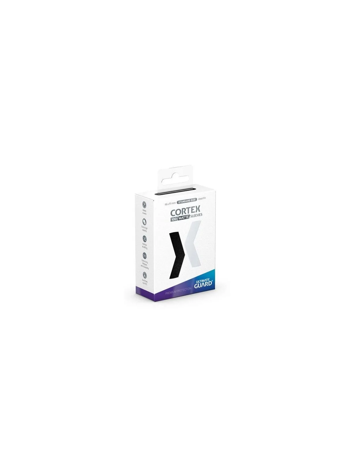Ultimate Guard Cortex Sleeves Tamaño Estándar Negro Mate (100) de Ultimate Guard en Fundas | La Cueva Roja