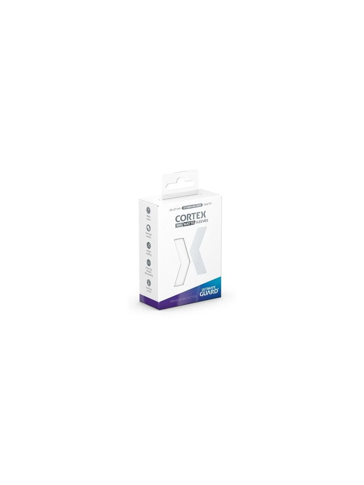 Ultimate Guard Cortex Sleeves Tamaño Estándar Blanco Mate (100) de Ultimate Guard en Fundas | La Cueva Roja