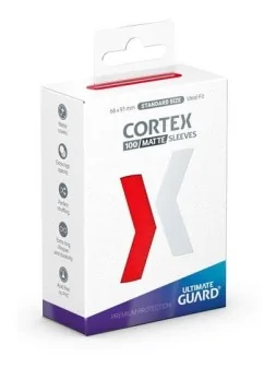 Ultimate Guard Cortex Sleeves Tamaño Estándar Rojo Mate (100) de Ultimate Guard en Fundas | La Cueva Roja