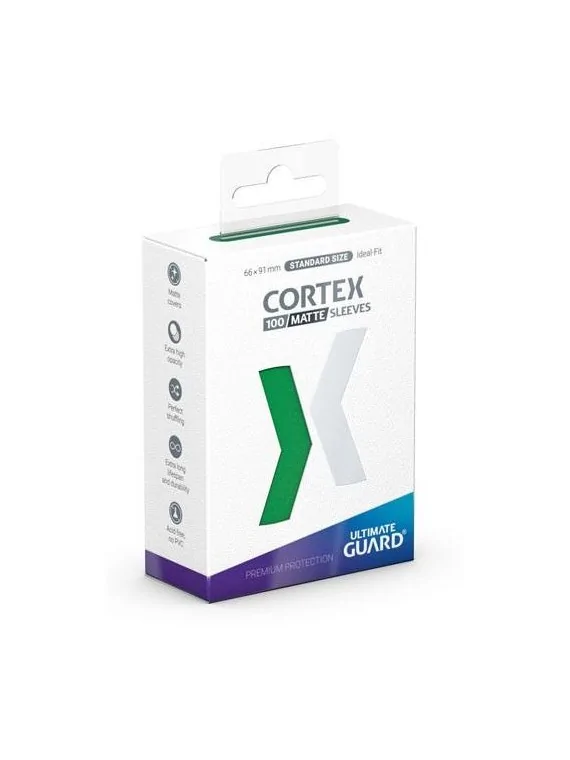 Ultimate Guard Cortex Sleeves Tamaño Estándar Verde Mate (100) de Ultimate Guard en Fundas | La Cueva Roja