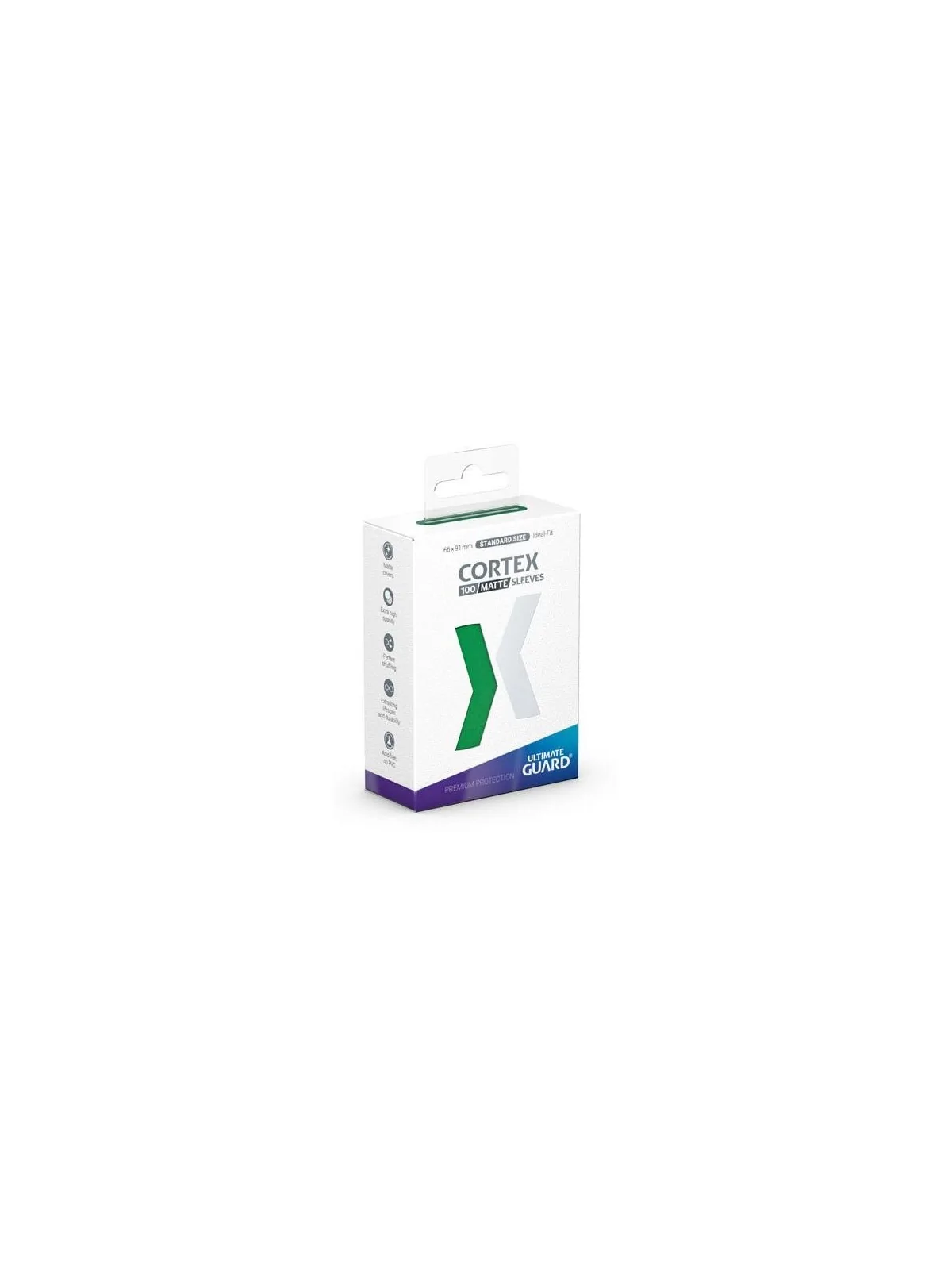 Ultimate Guard Cortex Sleeves Tamaño Estándar Verde Mate (100) de Ultimate Guard en Fundas | La Cueva Roja