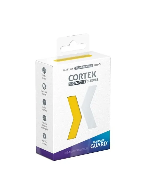 Ultimate Guard Cortex Sleeves Tamaño Estándar Matte Yellow (100) de Ultimate Guard en Fundas | La Cueva Roja