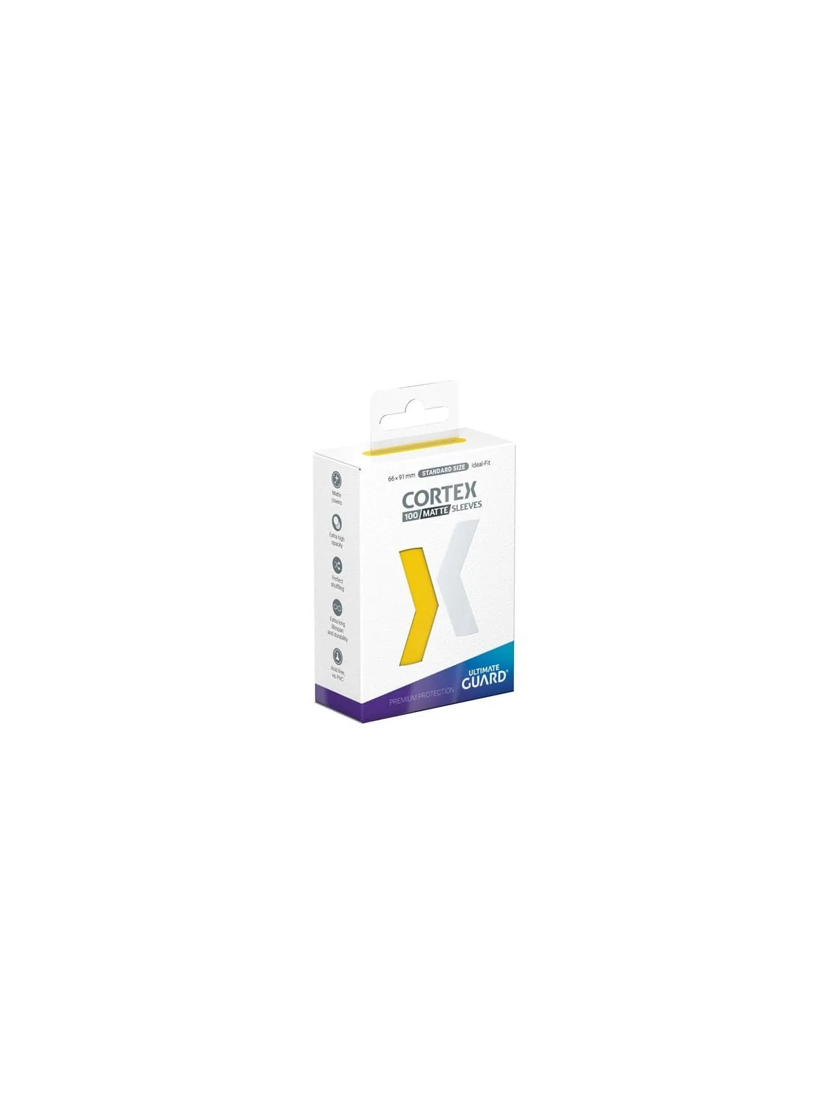 Ultimate Guard Cortex Sleeves Tamaño Estándar Matte Yellow (100) de Ultimate Guard en Fundas | La Cueva Roja
