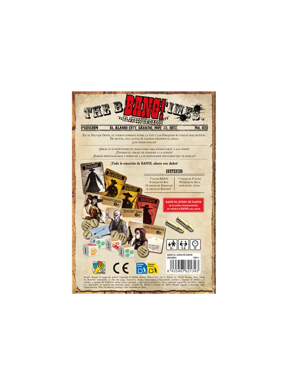 Bang! El Juego de Dados de dV Giochi en Juegos de Cartas | La Cueva Roja