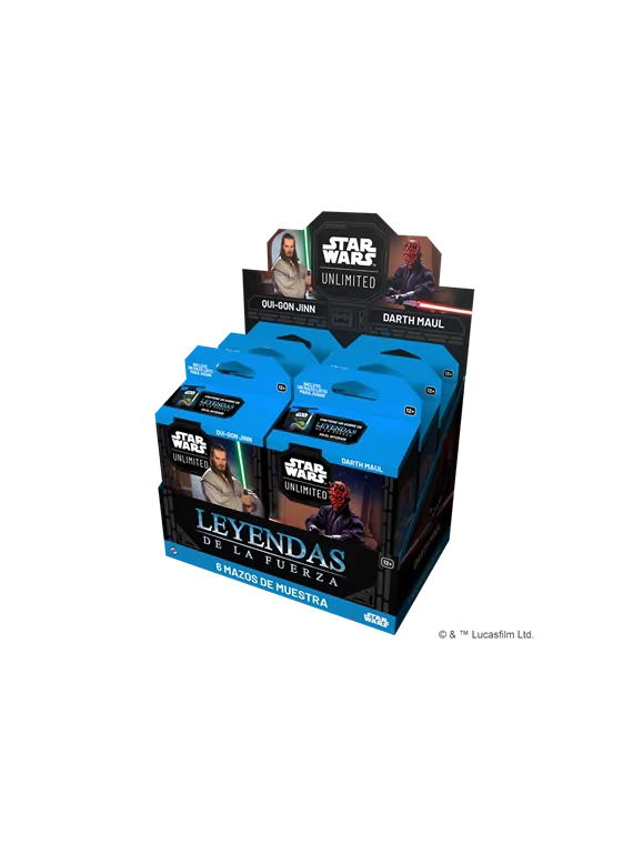 Star Wars Unlimited: Leyendas de la Fuerza Mazos de Muestra (6) de Fantasy Flight Games en Star Wars: Unlimited | La Cueva Roja