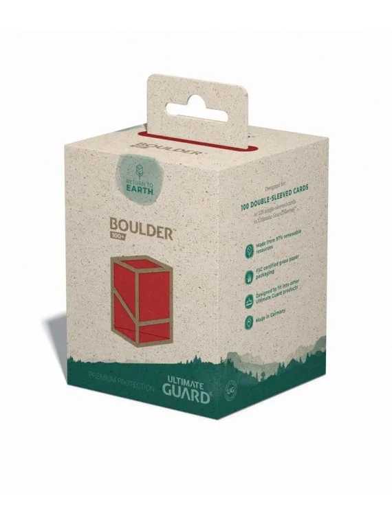 Ultimate Guard Return To Earth Boulder Deck Case 100+ Tamaño Estándar Rojo de Ultimate Guard en CAJAS | La Cueva Roja
