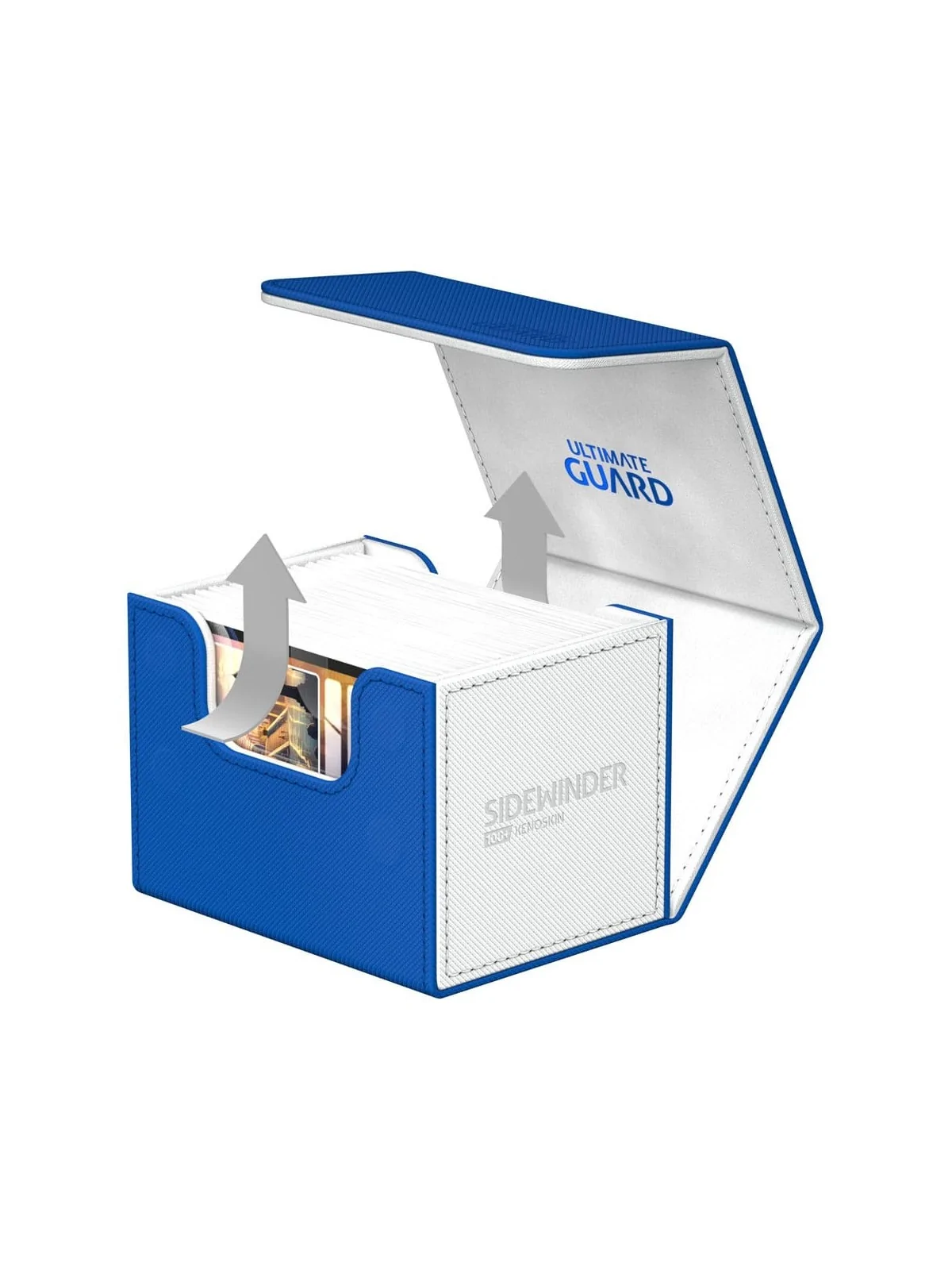 Ultimate Guard Sidewinder 100+ XenoSkin SYNERGY Azul/Blanco de Ultimate Guard en CAJAS | La Cueva Roja