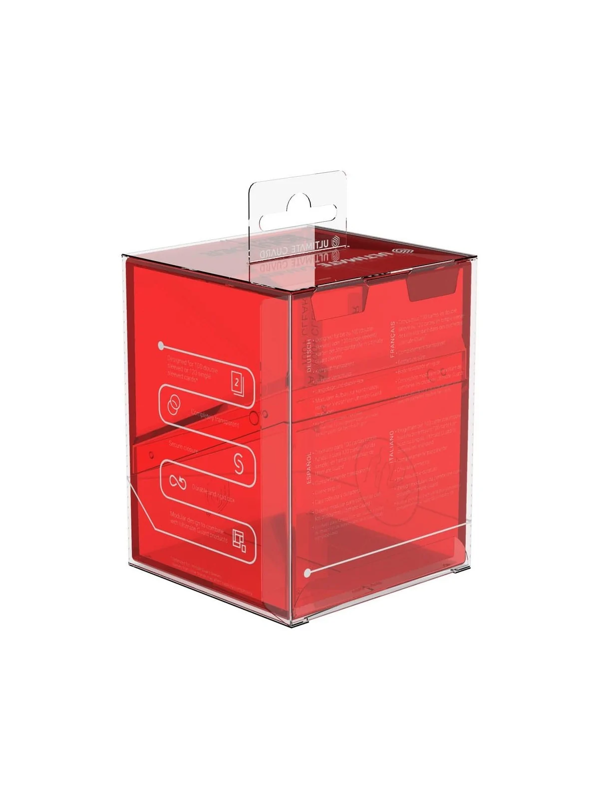 Ultimate Guard Boulder 100+ Clear - Ruby de Ultimate Guard en CAJAS | La Cueva Roja