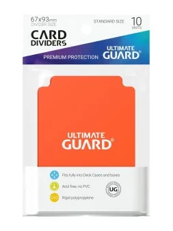Ultimate Guard Card Dividers Tarjetas Separadoras para Cartas Tamaño Estándar Naranja (10) de Ultimate Guard en OTROS | La Cueva