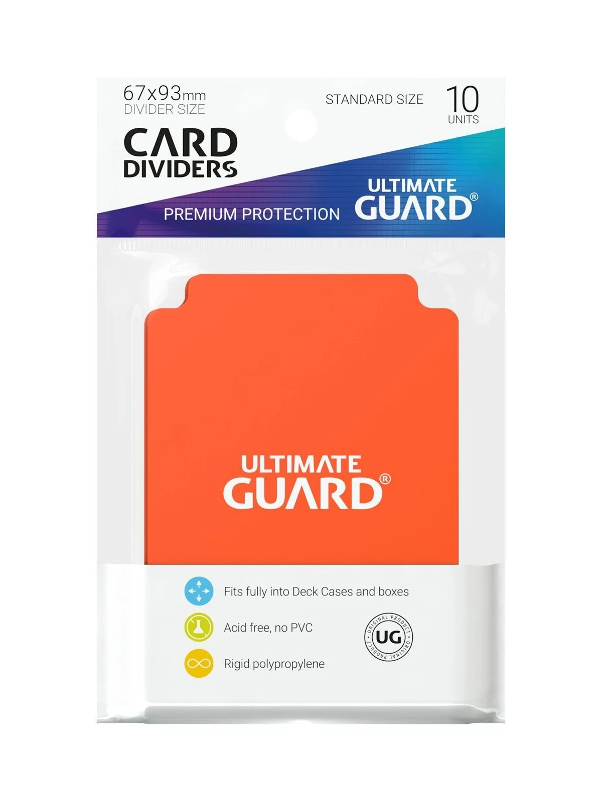 Ultimate Guard Card Dividers Tarjetas Separadoras para Cartas Tamaño Estándar Naranja (10) de Ultimate Guard en OTROS | La Cueva