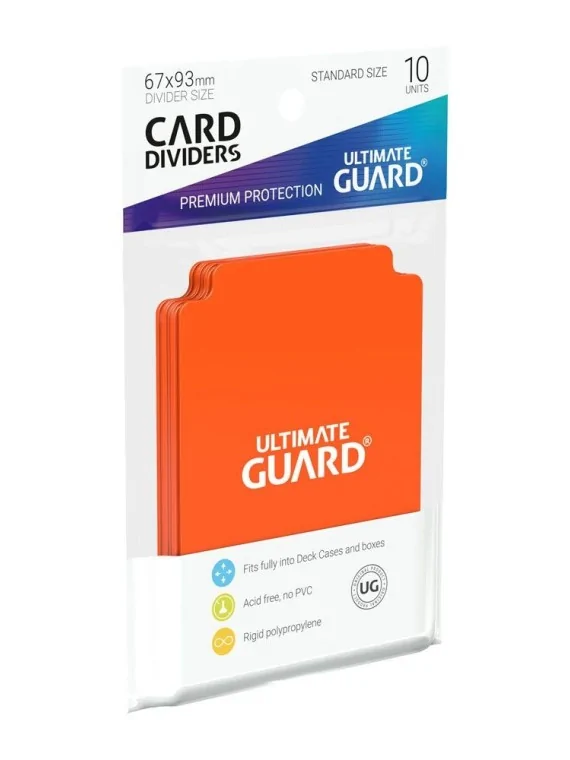 Ultimate Guard Card Dividers Tarjetas Separadoras para Cartas Tamaño Estándar Naranja (10) de Ultimate Guard en OTROS | La Cueva