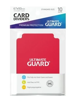 Ultimate Guard Card Dividers Tarjetas Separadoras para Cartas Tamaño Estándar Rojo (10) de Ultimate Guard en OTROS | La Cueva Ro