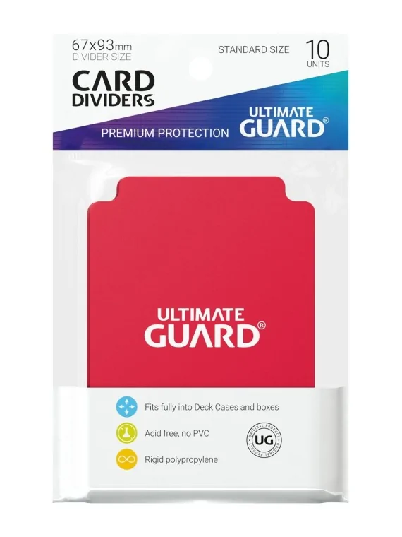 Ultimate Guard Card Dividers Tarjetas Separadoras para Cartas Tamaño Estándar Rojo (10) de Ultimate Guard en OTROS | La Cueva Ro