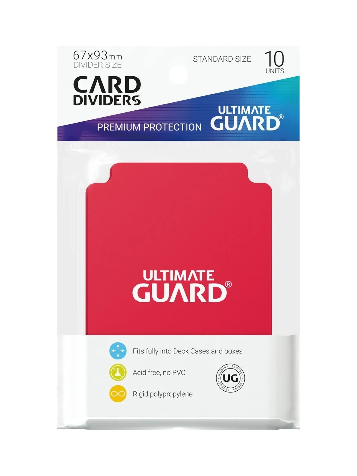 Ultimate Guard Card Dividers Tarjetas Separadoras para Cartas Tamaño Estándar Rojo (10) de Ultimate Guard en OTROS | La Cueva Ro