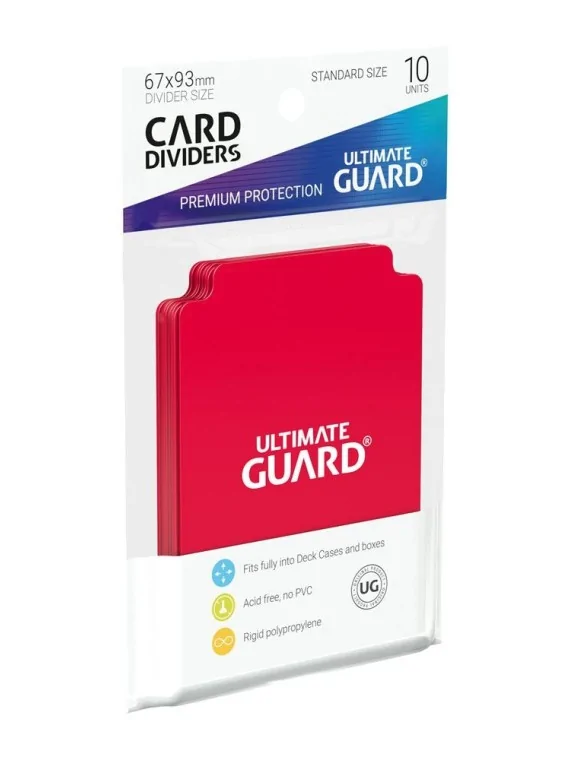 Ultimate Guard Card Dividers Tarjetas Separadoras para Cartas Tamaño Estándar Rojo (10) de Ultimate Guard en OTROS | La Cueva Ro