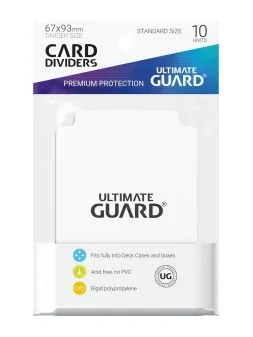 Ultimate Guard Card Dividers Tarjetas Separadoras para Cartas Tamaño Estándar Blanco (10) de Ultimate Guard en OTROS | La Cueva 