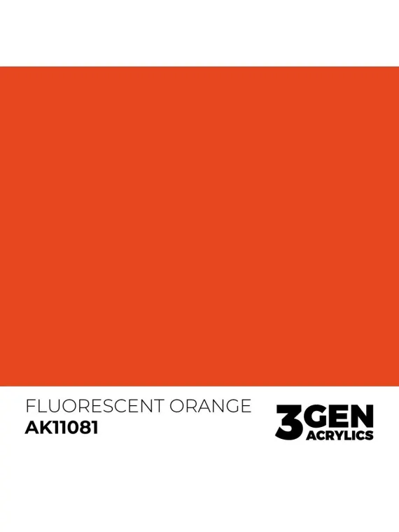 Fluorescent Orange 3 Gen 17 ml (AK11081) de AK Interactive en 3rd Gen | La Cueva Roja
