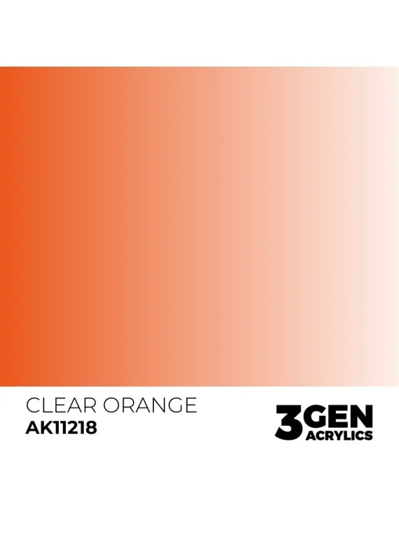 Clear Orange 3 Gen 17 ml (AK11218) de AK Interactive en 3rd Gen | La Cueva Roja